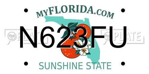 N623FU Florida License Plate