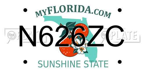 N626ZC Florida License Plate