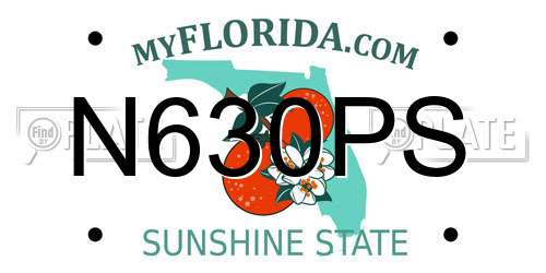 N630PS Florida License Plate