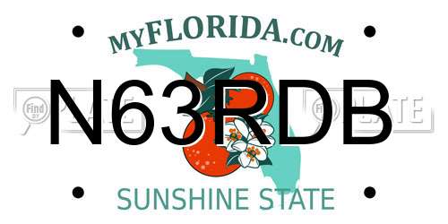 N63RDB Florida License Plate