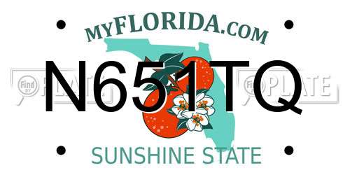 N651TQ Florida License Plate