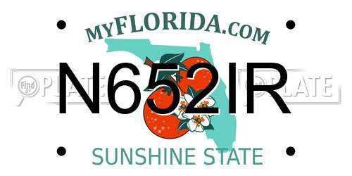 N652IR Florida License Plate