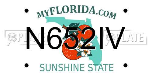 N652IV Florida License Plate
