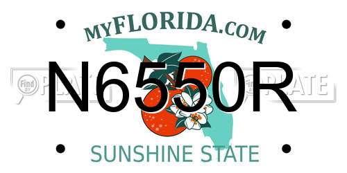 N6550R Florida License Plate