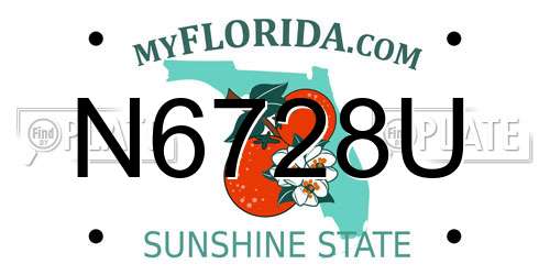 N6728U Florida License Plate