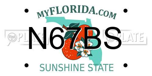 N67BS Florida License Plate