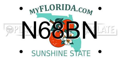 N68BN Florida License Plate