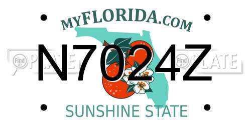 N7024Z Florida License Plate