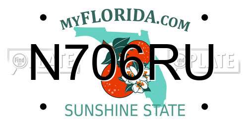 N706RU Florida License Plate