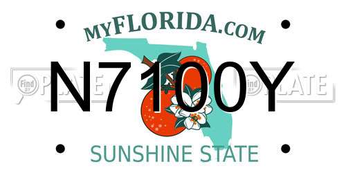 N7100Y Florida License Plate