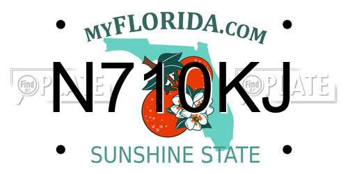 N710KJ Florida License Plate