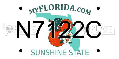 N7122C Florida License Plate