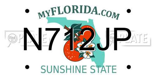 N712JP Florida License Plate