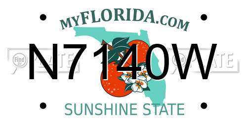 N7140W Florida License Plate