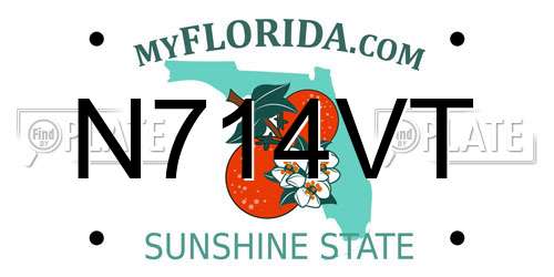 N714VT Florida License Plate