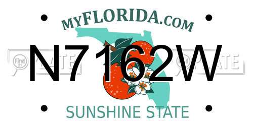 N7162W Florida License Plate