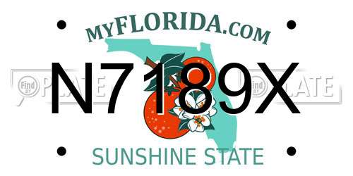 N7189X Florida License Plate