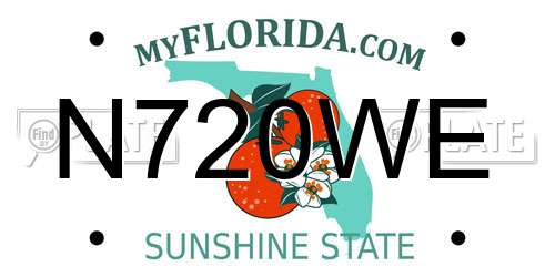 N720WE Florida License Plate
