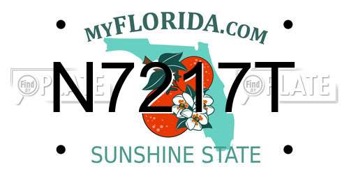 N7217T Florida License Plate
