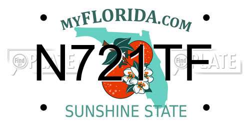 N721TF Florida License Plate