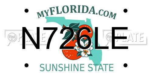 N726LE Florida License Plate