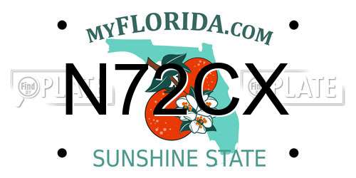 N72CX Florida License Plate