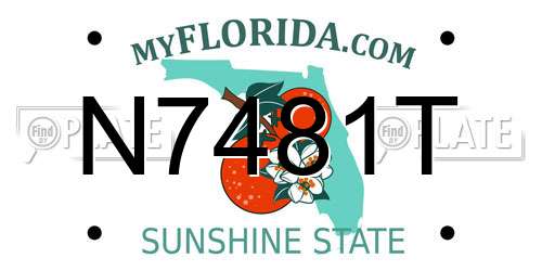N7481T Florida License Plate