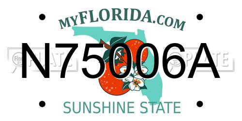 N75006A Florida License Plate