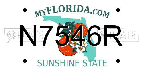 N7546R Florida License Plate
