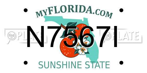 N7567I Florida License Plate