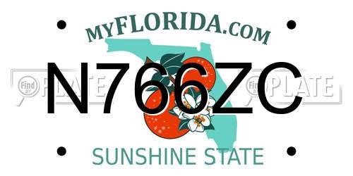 N766ZC Florida License Plate