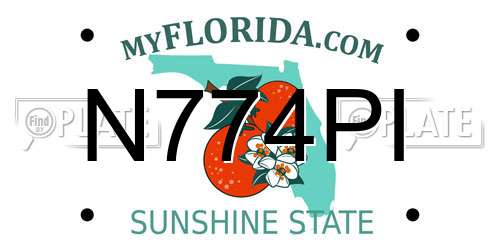 N774PI Florida License Plate