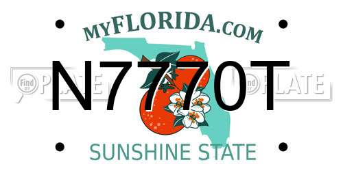 N7770T Florida License Plate
