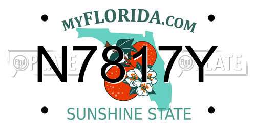 N7817Y Florida License Plate