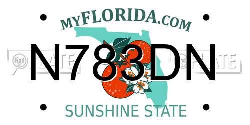 N783DN Florida License Plate