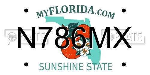 N786MX Florida License Plate