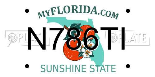N786TI Florida License Plate
