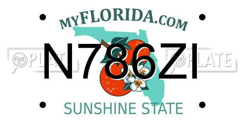 N786ZI Florida License Plate