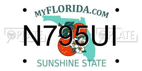N795UI Florida License Plate