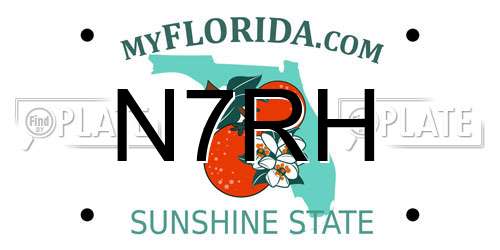 N7RH Florida License Plate
