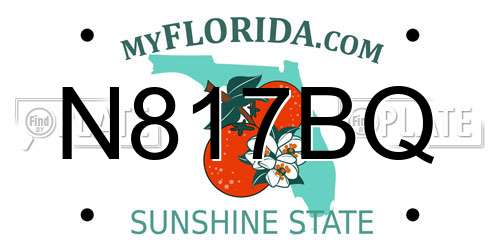 N817BQ Florida License Plate