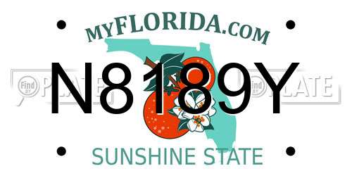 N8189Y Florida License Plate