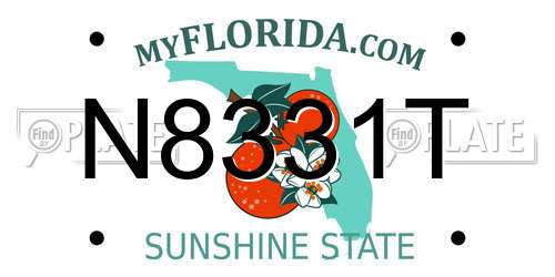 N8331T Florida License Plate