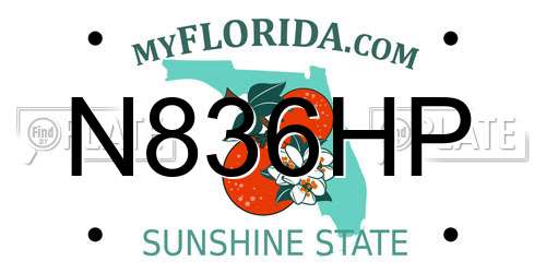 N836HP Florida License Plate