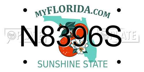 N8396S Florida License Plate