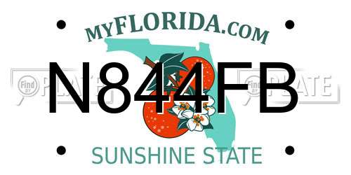 N844FB Florida License Plate