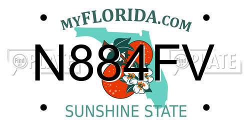 N884FV Florida License Plate