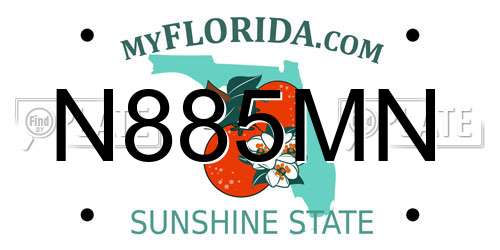 N885MN Florida License Plate