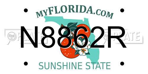 N8862R Florida License Plate