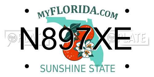 N897XE Florida License Plate